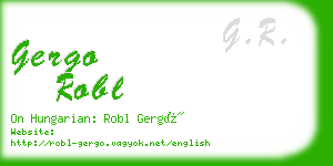 gergo robl business card